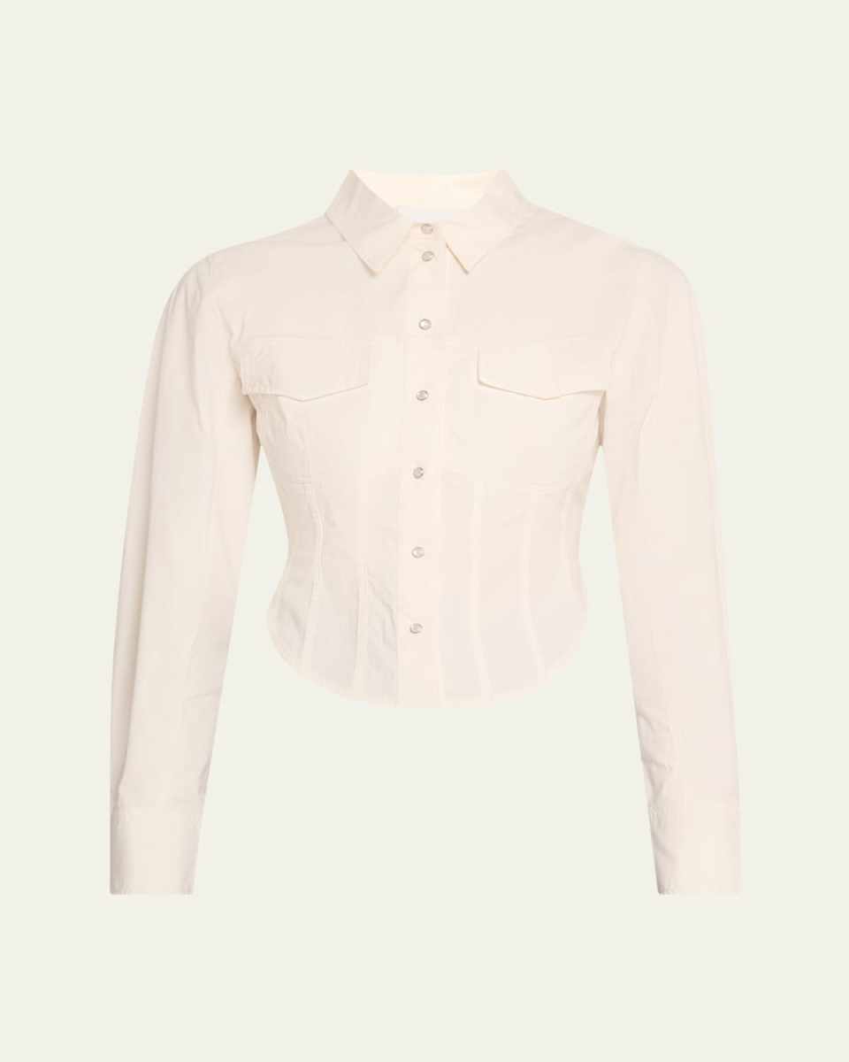 Stretch Cotton Corset Shirt